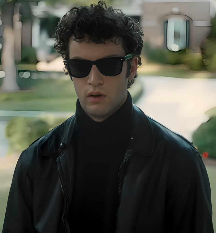 Dominic Sessa Oh What Fun Black Leather Jacket - Image 1